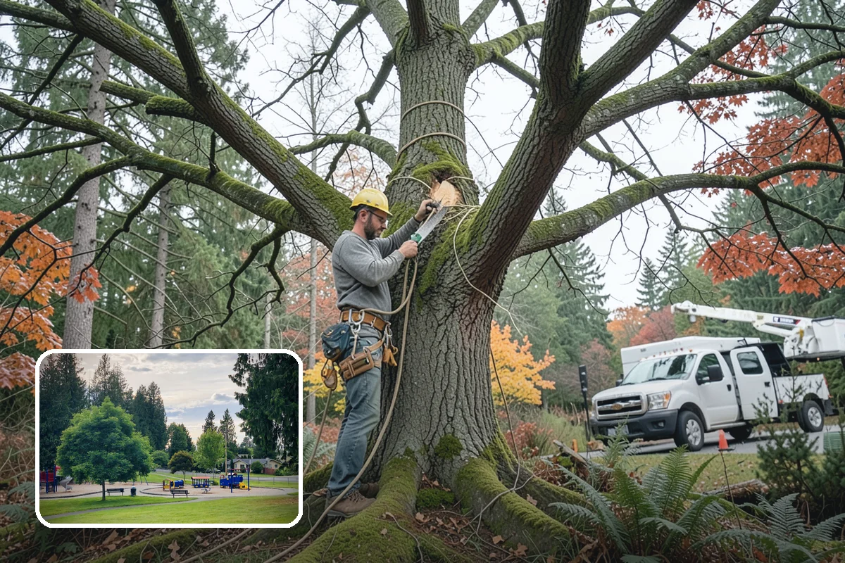 Stump chemical treatment in Bonney Lake, Pierce County, WA - Removes tripping hazards and obstructions