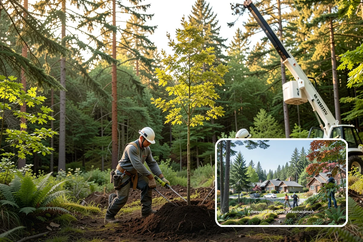 Stump chemical treatment in Edgewood, Pierce County, WA - Removes tripping hazards and obstructions