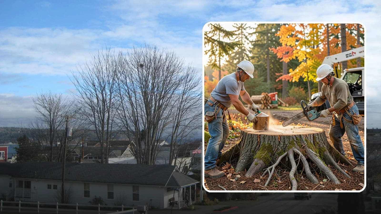 Stump chemical treatment in Langley, Island County, WA - The application of approved products to speed stump breakdown or prevent resprouting.