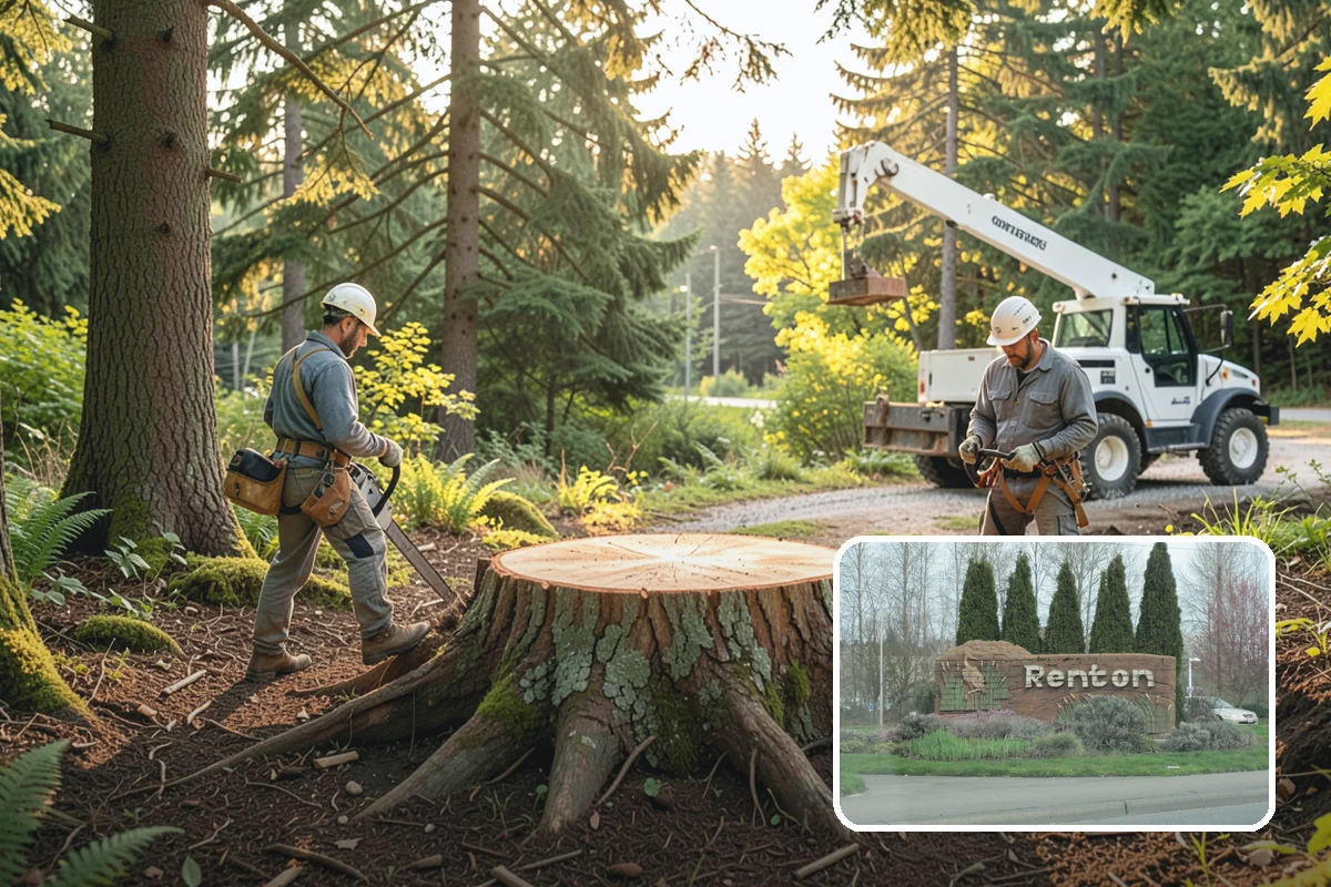 Stump chemical treatment in Renton, King County, WA - Removes tripping hazards and obstructions