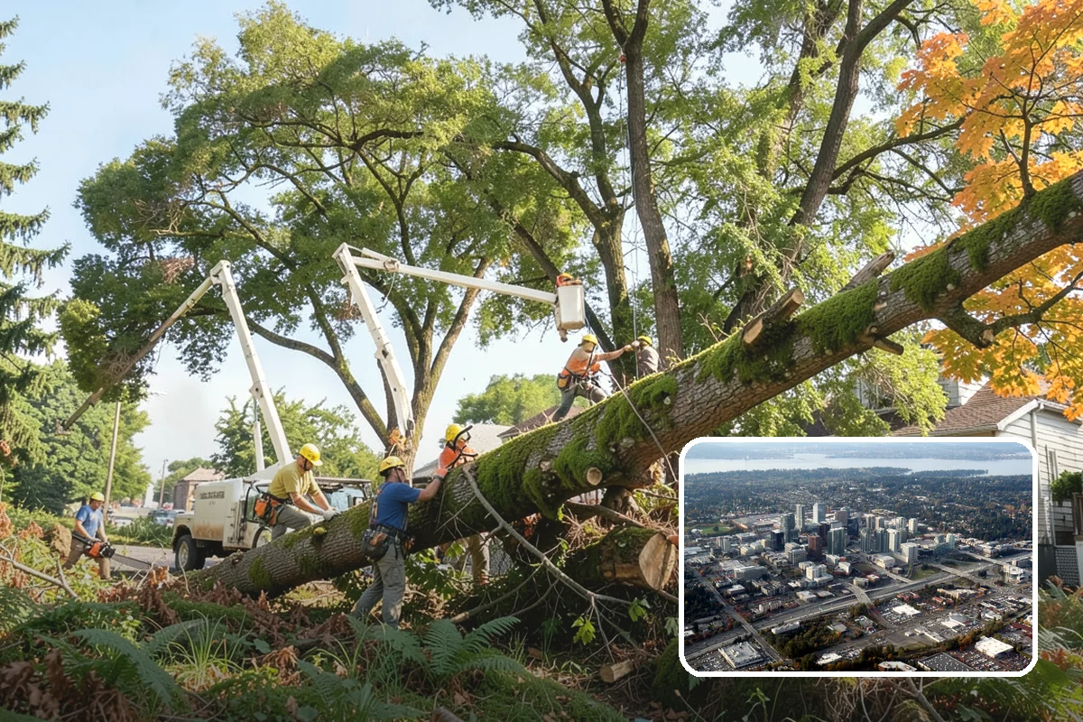Stump grinding in Bellevue, King County, WA - Removes tripping hazards and obstructions
