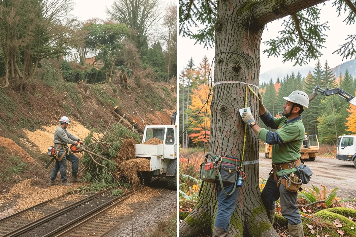 Stump grinding in Bellevue, King County, WA - Locate and mark utilities before work