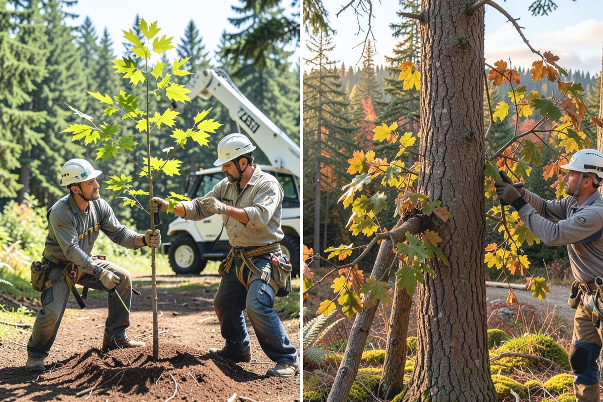 Stump grinding in Bonney Lake, Pierce County, WA - Locate and mark utilities before work