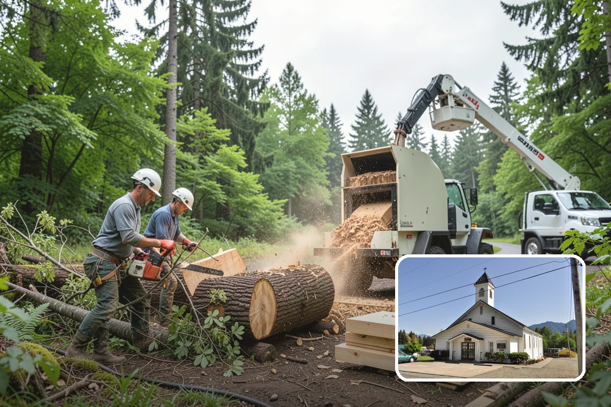 Stump grinding in Concrete, Skagit County, WA - Removes tripping hazards and obstructions