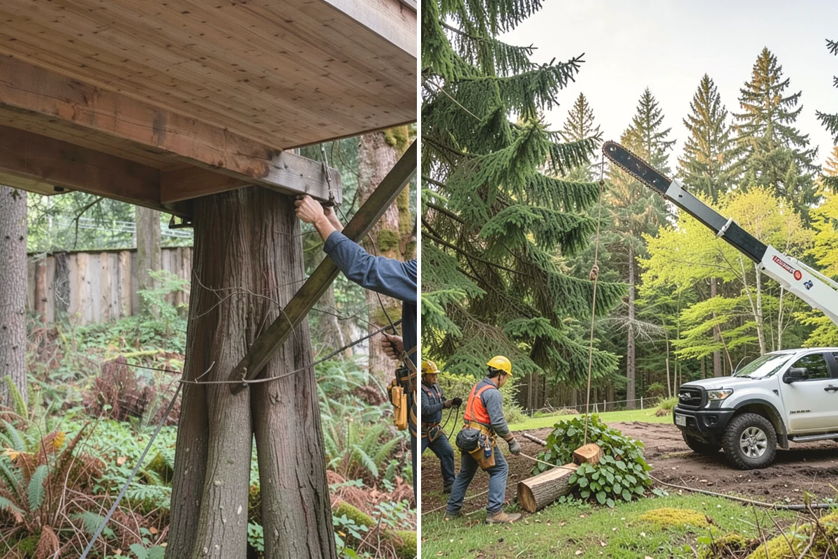 Stump grinding in Edgewood, Pierce County, WA - Locate and mark utilities before work