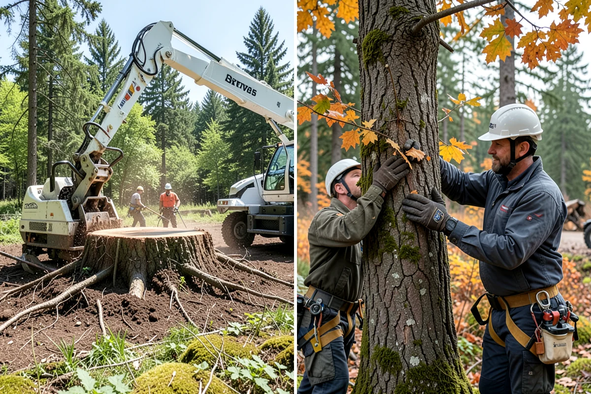 Stump grinding in Federal Way, King County, WA - Locate and mark utilities before work