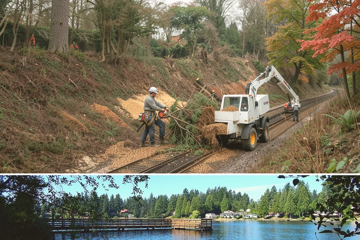 Stump grinding in Federal Way, King County, WA - Work can be performed year-round in Washington State weather but may require special precautions during heavy rain to manage...
