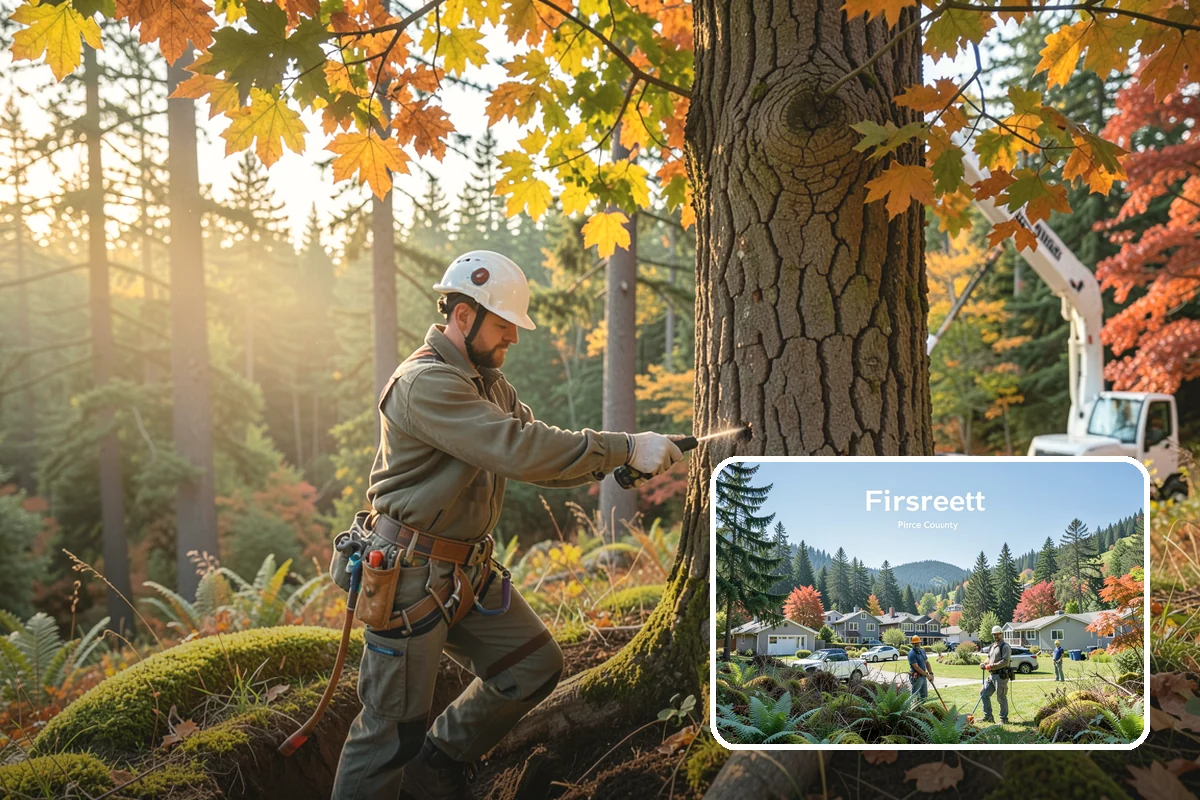 Stump grinding in Fircrest, Pierce County, WA - Removes tripping hazards and obstructions