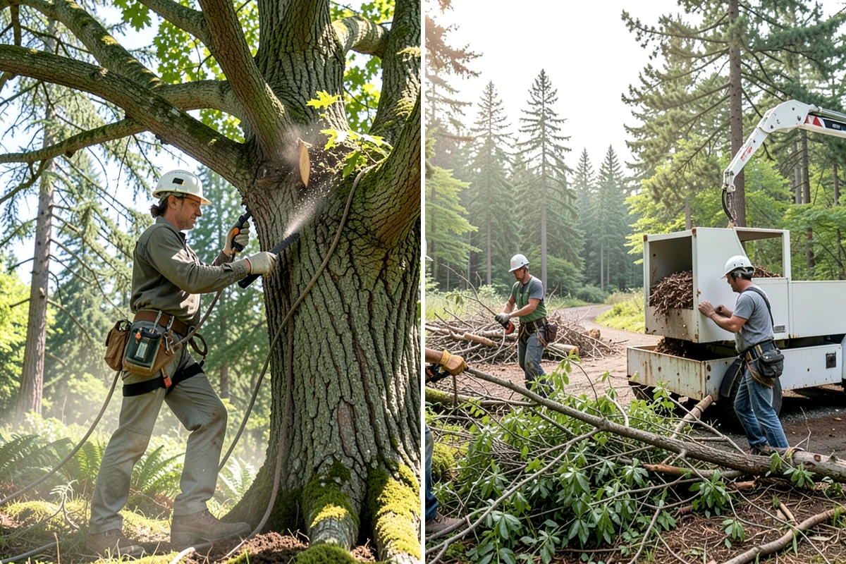 Stump grinding in Gig Harbor, Pierce County, WA - Locate and mark utilities before work