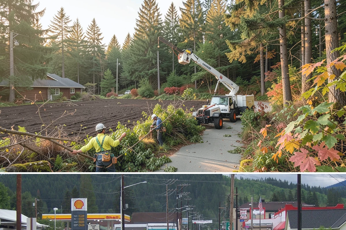 Stump grinding in Granite Falls, Snohomish County, WA - Work can be performed year-round in Washington State weather but may require special precautions during heavy rain to manage...