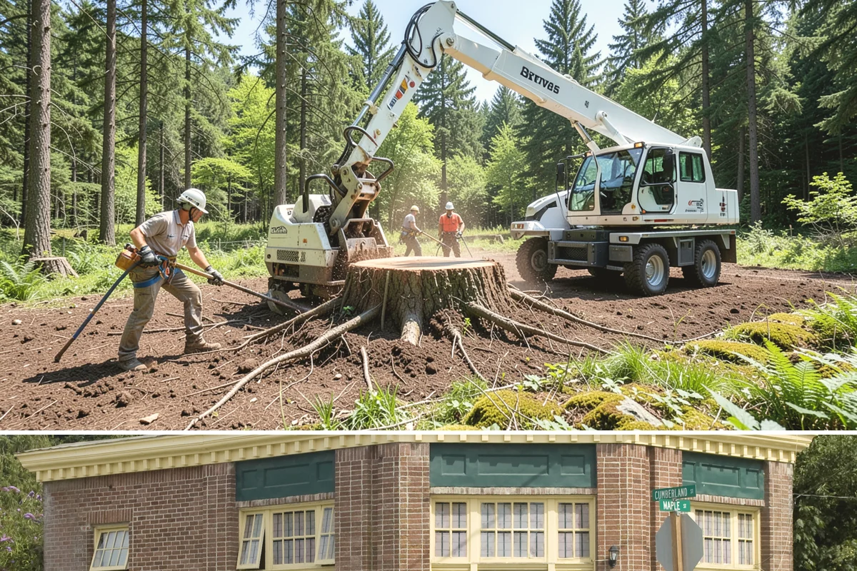 Stump grinding in Hamilton, Skagit County, WA - Work can be performed year-round in Washington State weather but may require special precautions during heavy rain to manage...