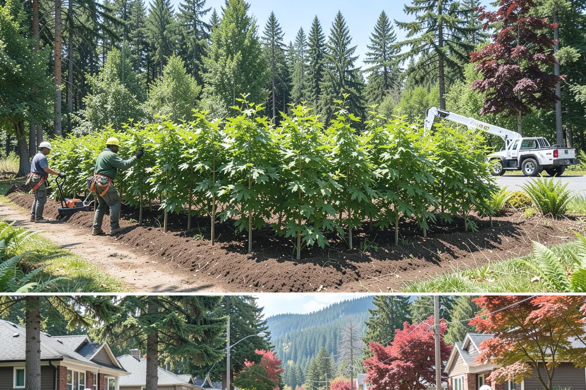 Stump grinding in Hunts Point, King County, WA - Work can be performed year-round in Washington State weather but may require special precautions during heavy rain to manage...