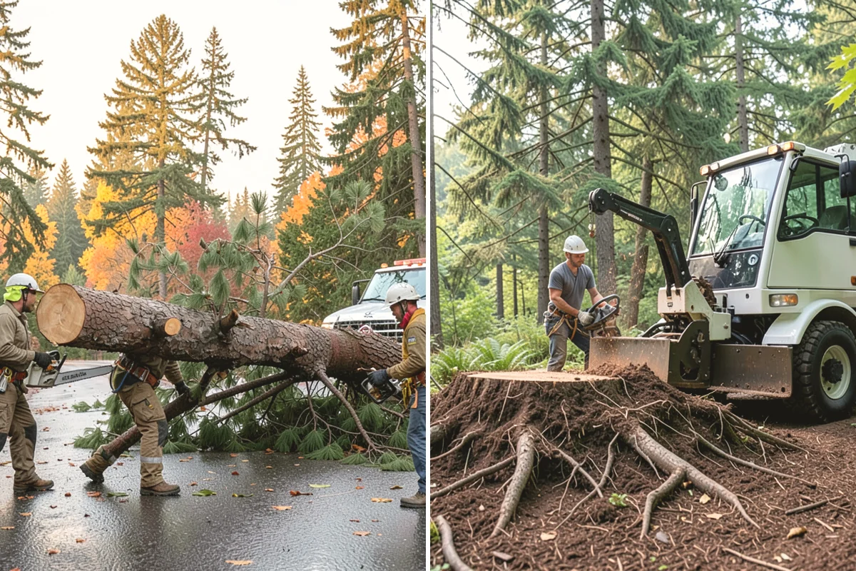 Stump grinding in Issaquah, King County, WA - Locate and mark utilities before work