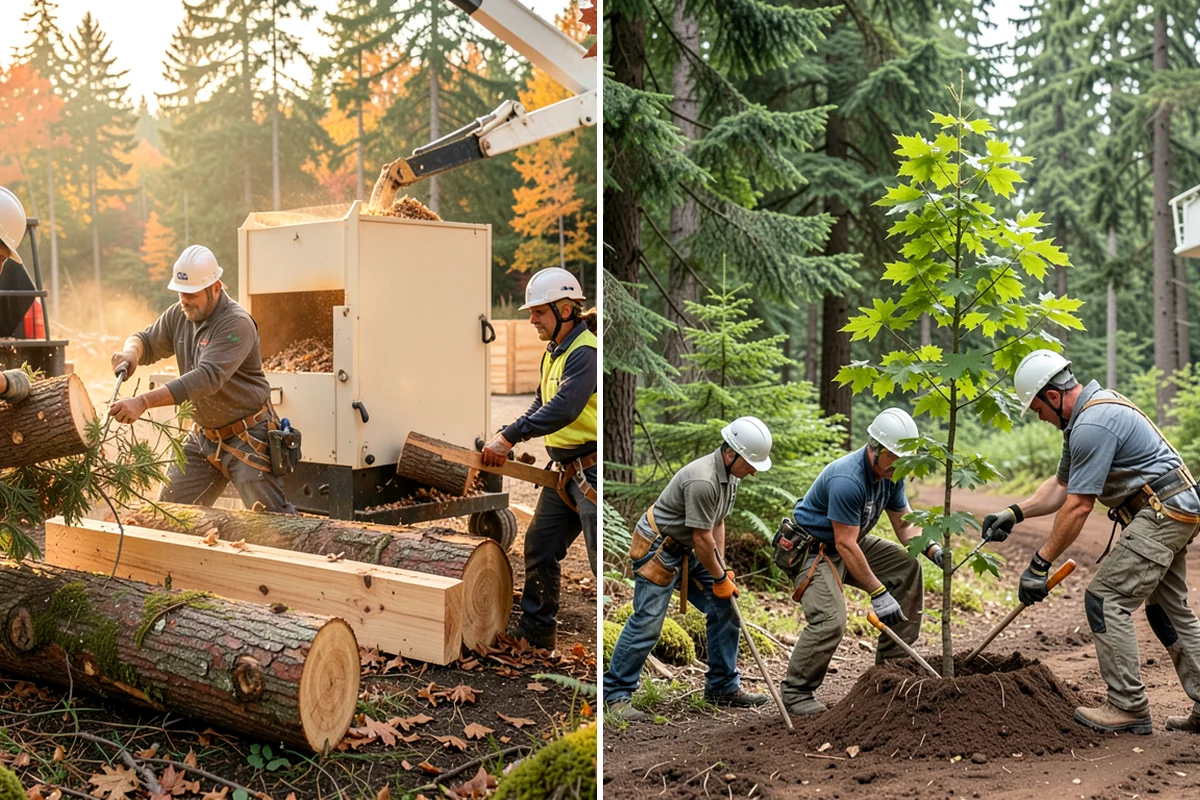 Stump grinding in Kenmore, King County, WA - Locate and mark utilities before work