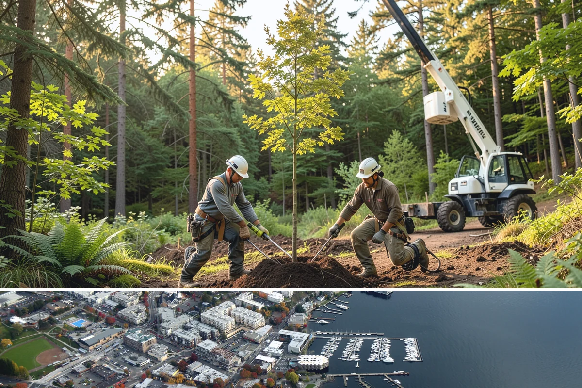 Stump grinding in Kirkland, King County, WA - Work can be performed year-round in Washington State weather but may require special precautions during heavy rain to manage...