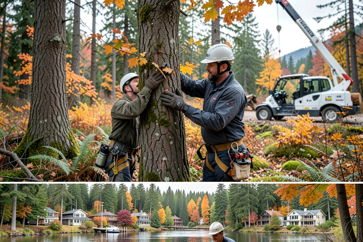Stump grinding in La Conner, Skagit County, WA - Work can be performed year-round in Washington State weather but may require special precautions during heavy rain to manage...