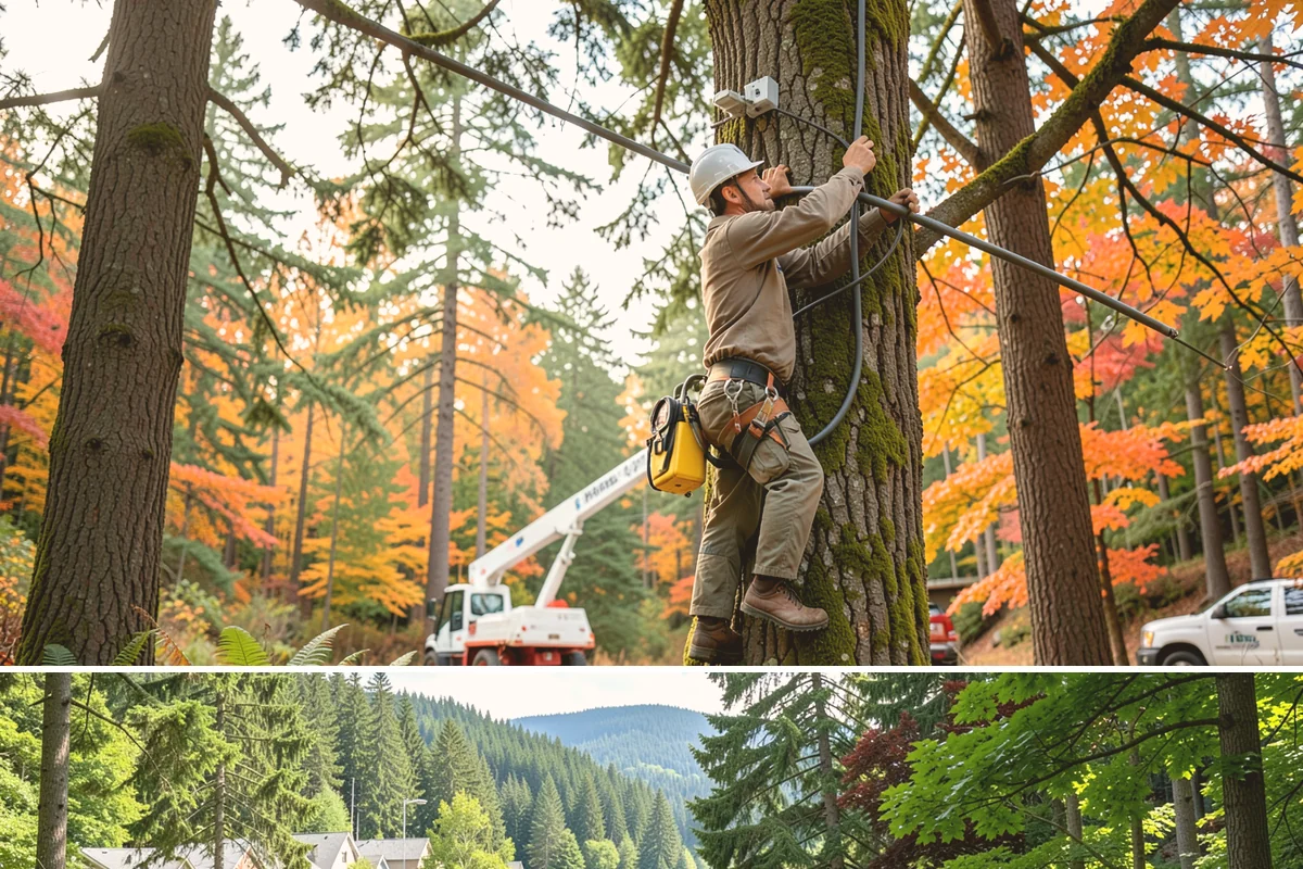 Stump grinding in Lake Forest Park, King County, WA - Work can be performed year-round in Washington State weather but may require special precautions during heavy rain to manage...