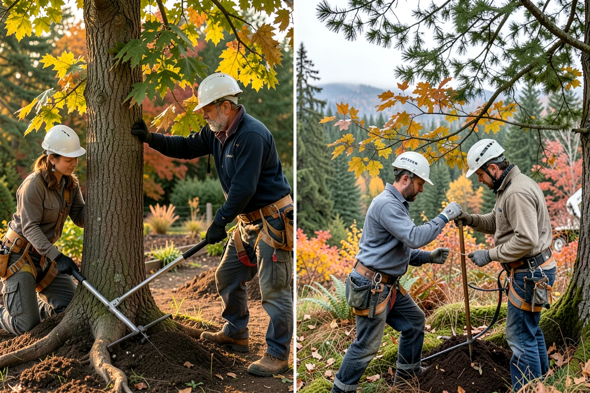 Stump grinding in Lakewood, Pierce County, WA - Locate and mark utilities before work