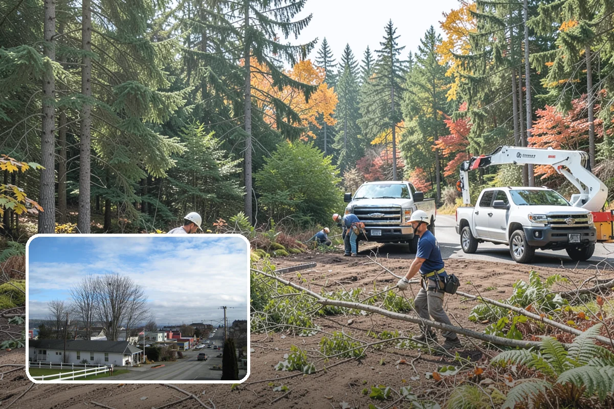 Stump grinding in Langley, Island County, WA - Removes tripping hazards and obstructions