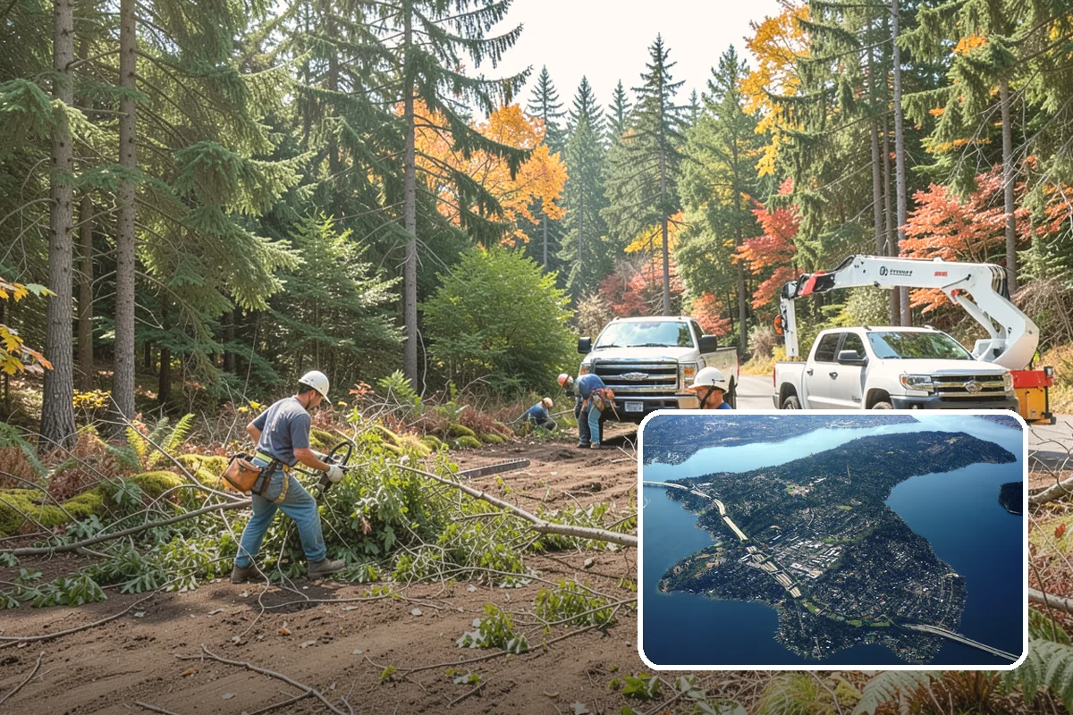 Stump grinding in Mercer Island, King County, WA - Removes tripping hazards and obstructions