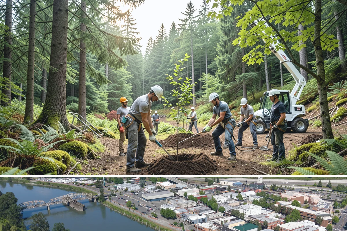 Stump grinding in Mount Vernon, Skagit County, WA - Work can be performed year-round in Washington State weather but may require special precautions during heavy rain to manage...