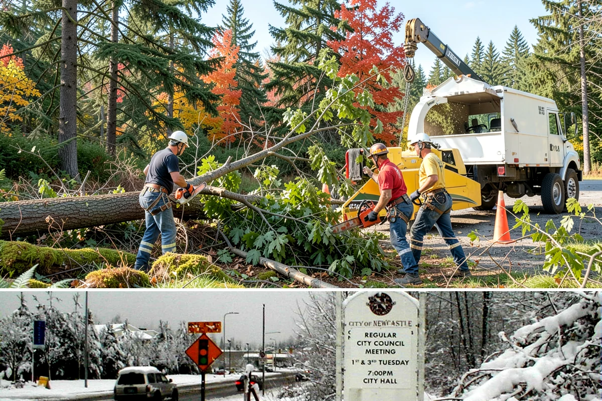 Stump grinding in Newcastle, King County, WA - Work can be performed year-round in Washington State weather but may require special precautions during heavy rain to manage...