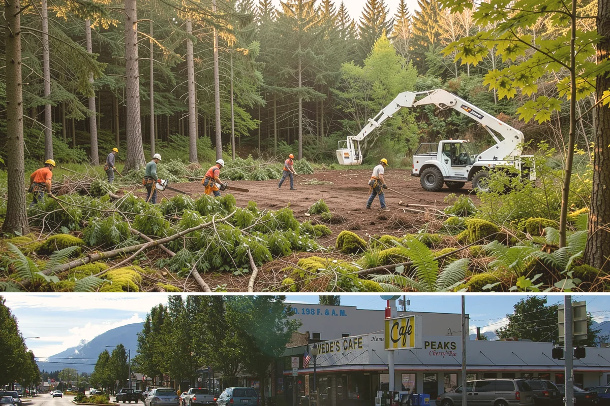 Stump grinding in North Bend, King County, WA - Work can be performed year-round in Washington State weather but may require special precautions during heavy rain to manage...