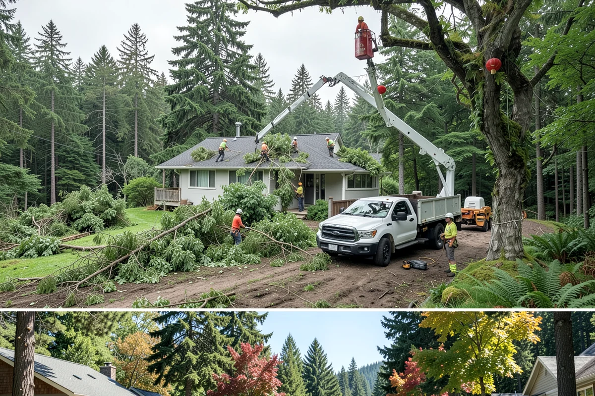 Stump grinding in Orting, Pierce County, WA - Work can be performed year-round in Washington State weather but may require special precautions during heavy rain to manage...