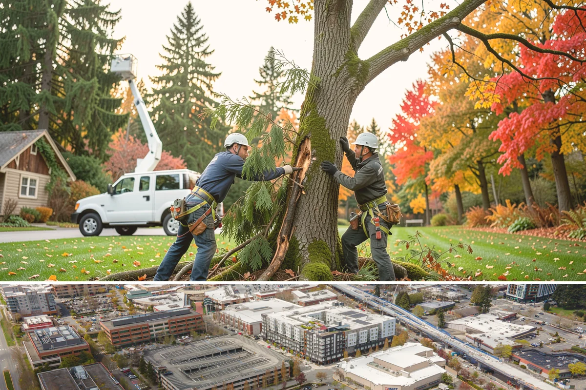 Stump grinding in Redmond, King County, WA - Work can be performed year-round in Washington State weather but may require special precautions during heavy rain to manage...