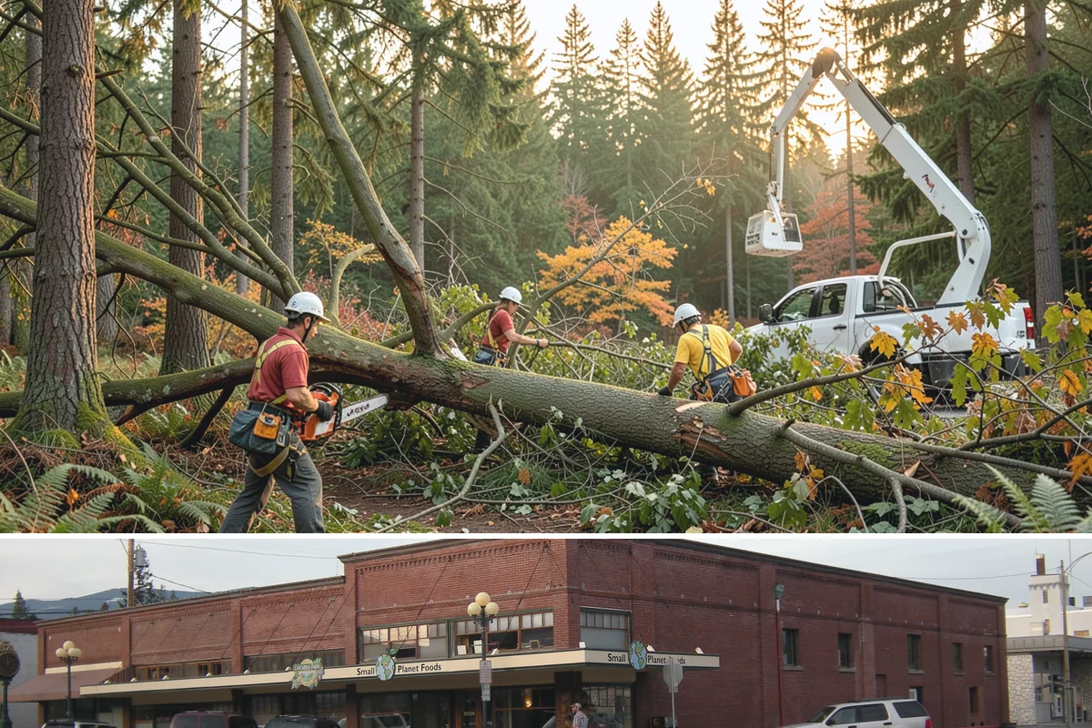 Stump grinding in Sedro-Woolley, Skagit County, WA - Work can be performed year-round in Washington State weather but may require special precautions during heavy rain to manage...