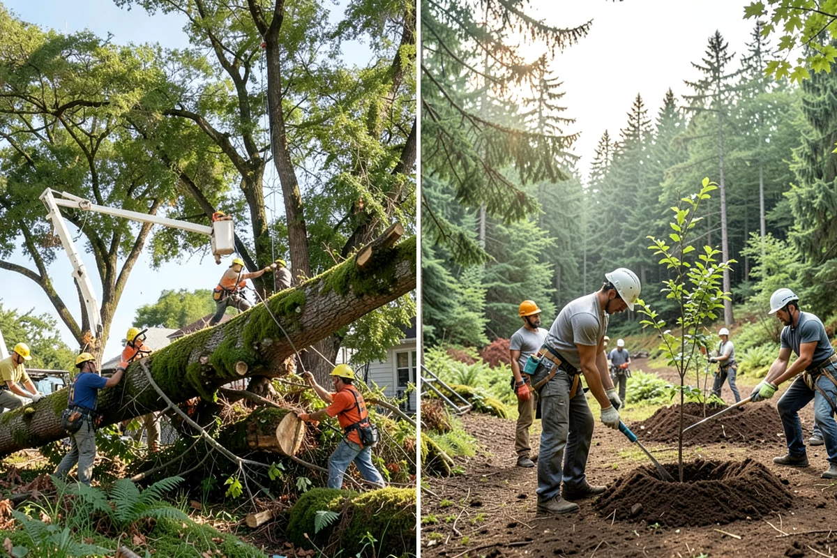 Stump grinding in Shoreline, King County, WA - Locate and mark utilities before work