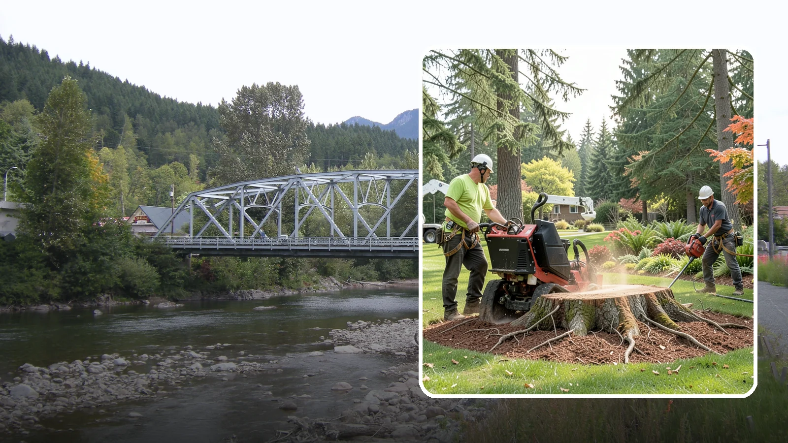 Stump grinding in Skykomish, King County, WA - The mechanical grinding of a stump below grade.