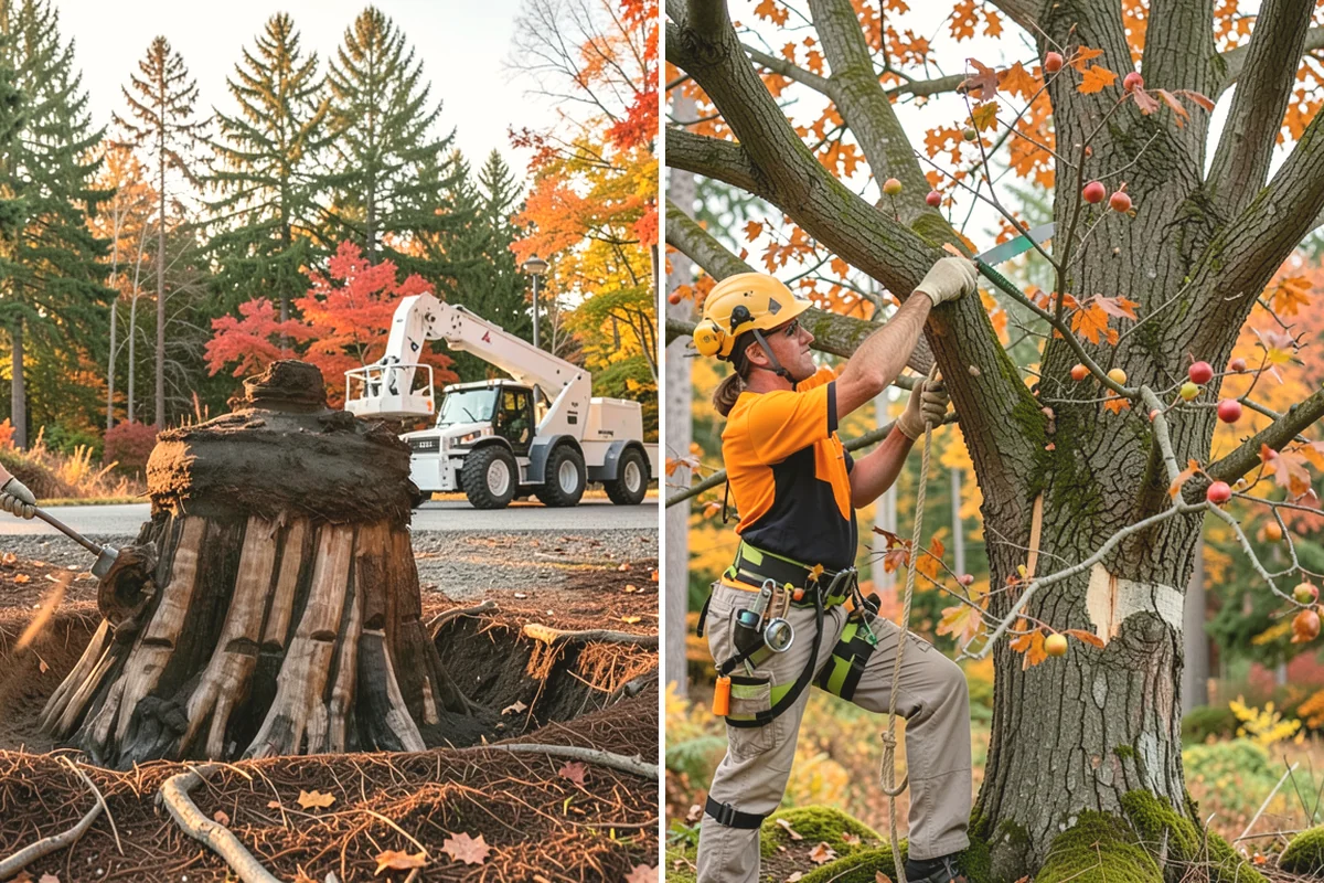 Stump grinding in University Place, Pierce County, WA - Locate and mark utilities before work