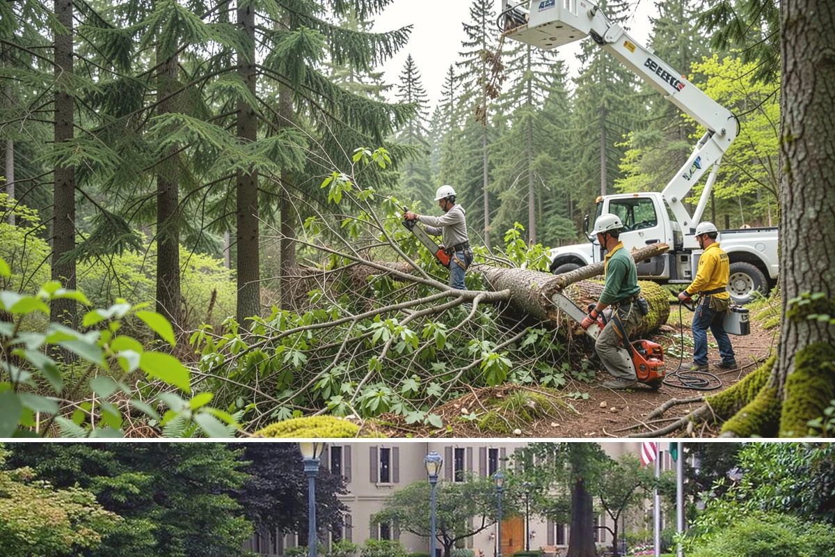 Stump grinding in Woodinville, King County, WA - Work can be performed year-round in Washington State weather but may require special precautions during heavy rain to manage...