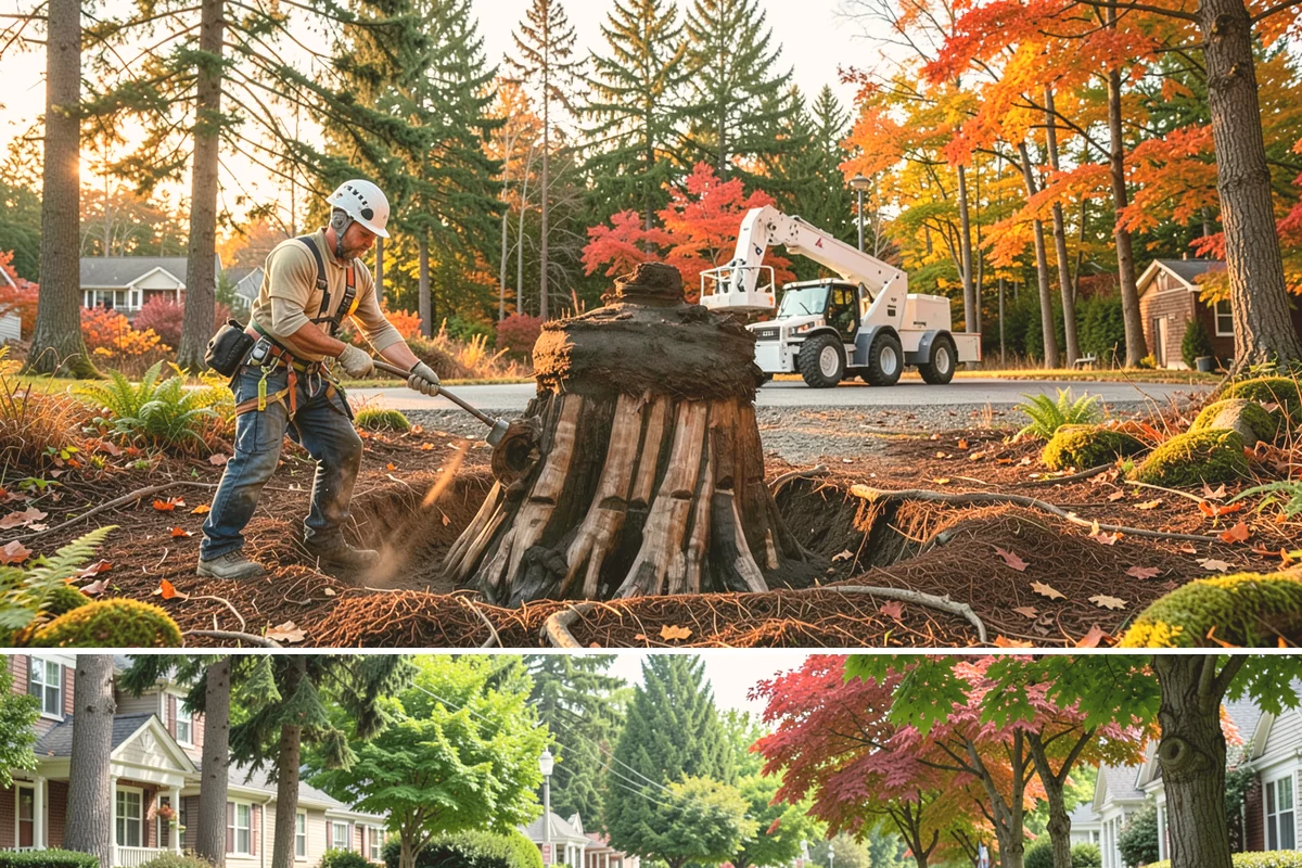 Stump removal in Beaux Arts Village, King County, WA - Work can be performed year-round in the Puget Sound climate but may require special precautions during wet seasons when...