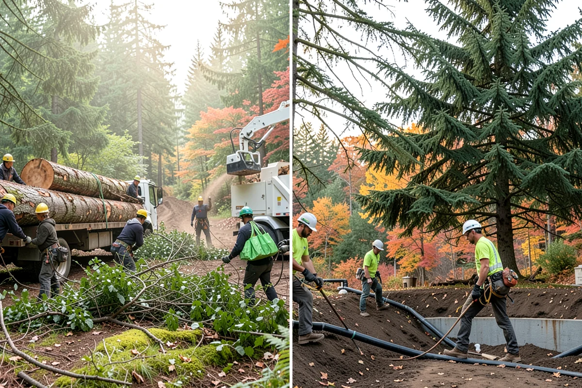Stump removal in DuPont, Pierce County, WA - Locate and mark utilities before work