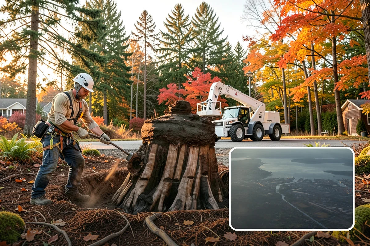 Stump removal in Fife, Pierce County, WA - Removes tripping hazards and obstructions