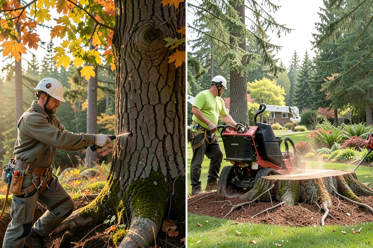 Stump removal in Hunts Point, King County, WA - Locate and mark utilities before work