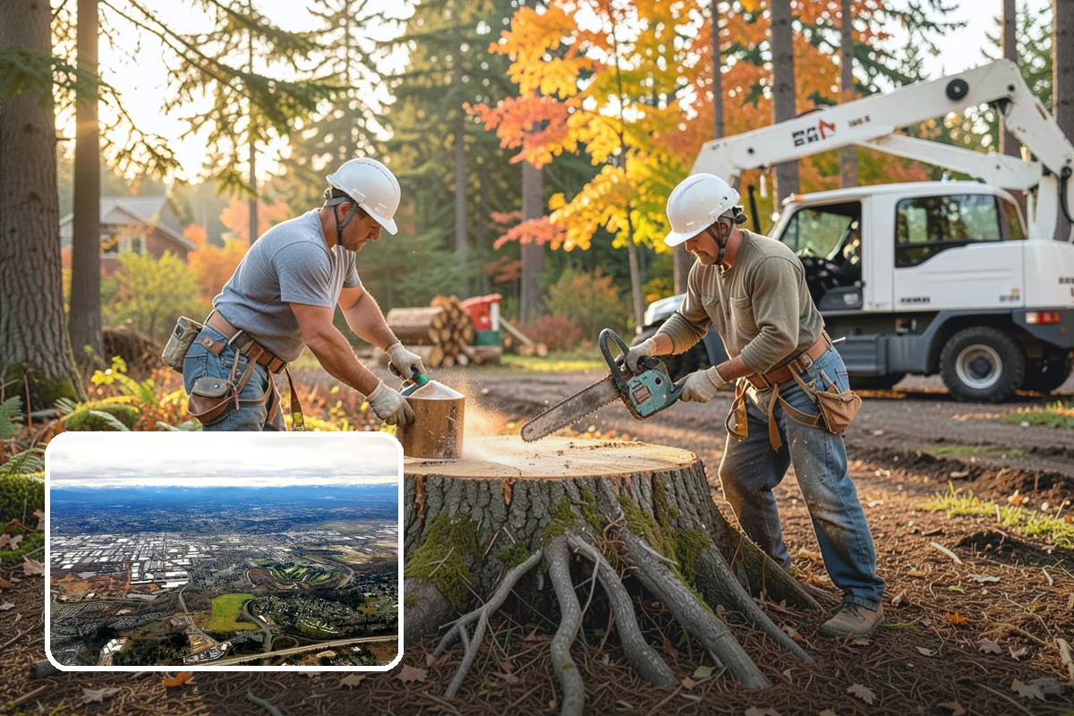 Stump removal in Kent, King County, WA - Removes tripping hazards and obstructions