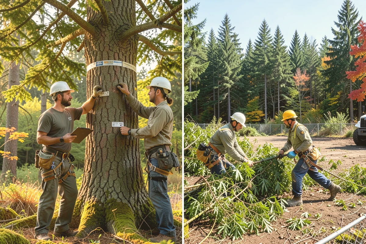 Stump removal in Orting, Pierce County, WA - Locate and mark utilities before work