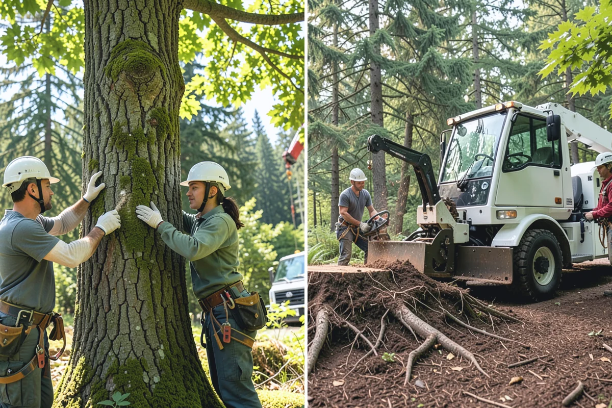 Stump removal in Roy, Pierce County, WA - Locate and mark utilities before work