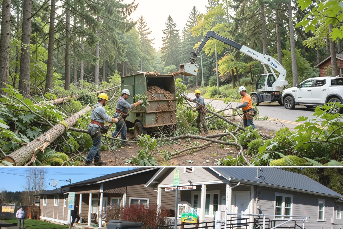 Stump removal in South Prairie, Pierce County, WA - Work can be performed year-round in the Puget Sound climate but may require special precautions during wet seasons when...