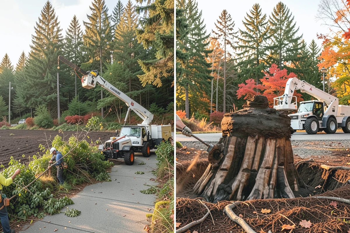 Stump removal in Woodinville, King County, WA - Locate and mark utilities before work