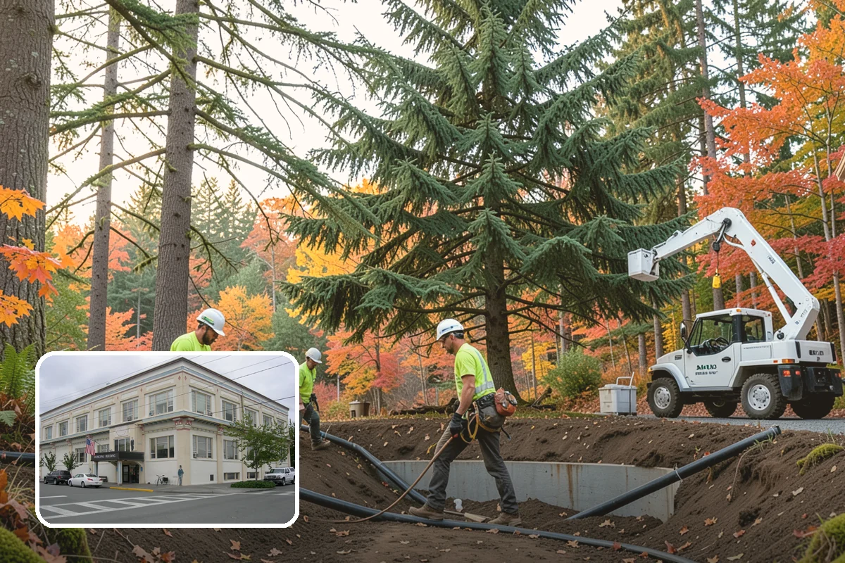Surface root grinding in Anacortes, Skagit County, WA - Removes tripping hazards and obstructions
