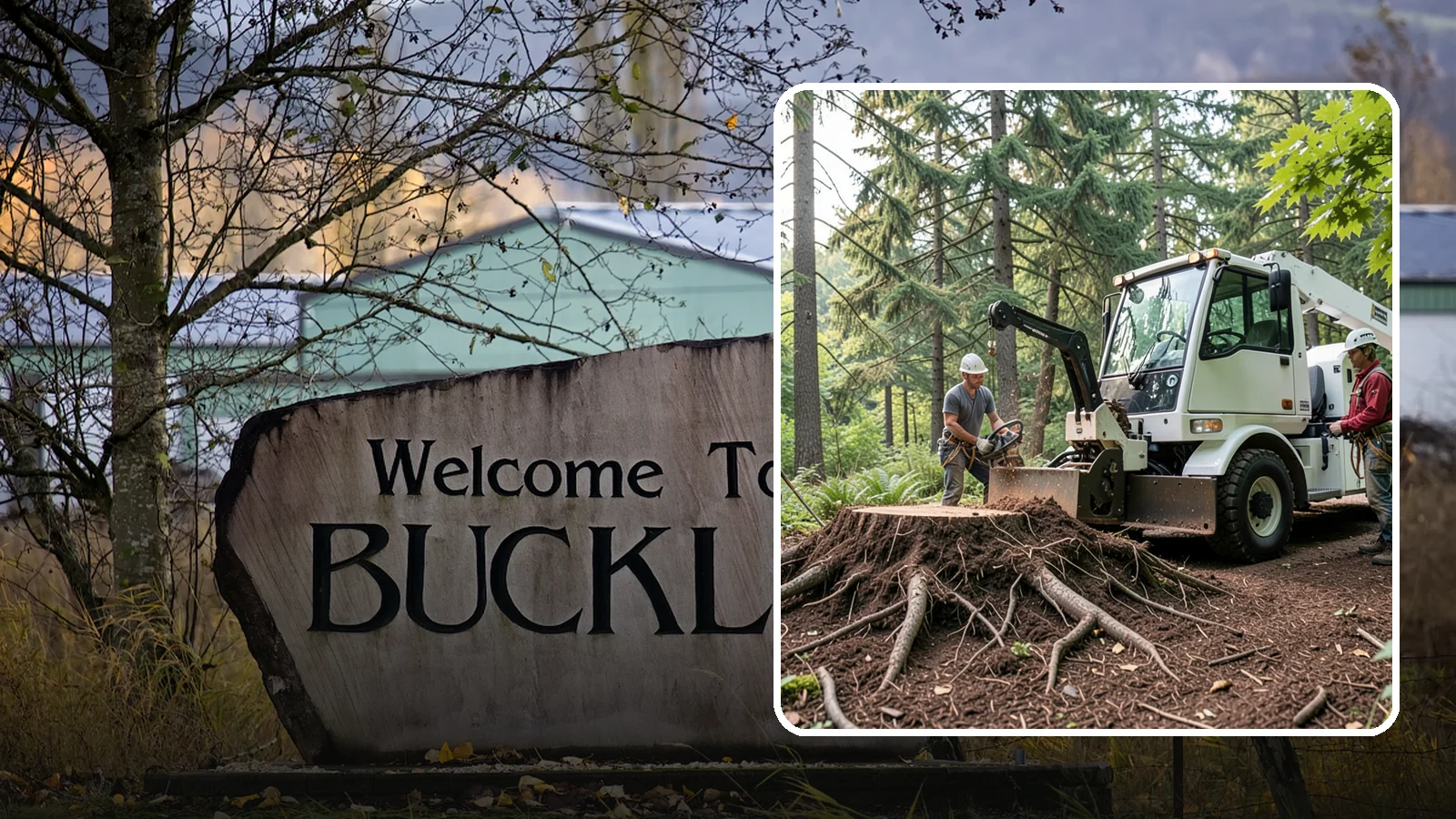Surface root grinding in Buckley, Pierce County, WA - The grinding of exposed surface roots.