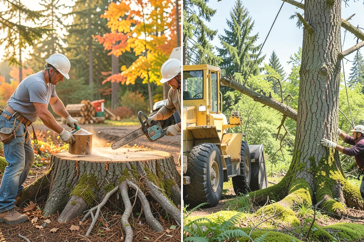Surface root grinding in Burlington, Skagit County, WA - Locate and mark utilities before work