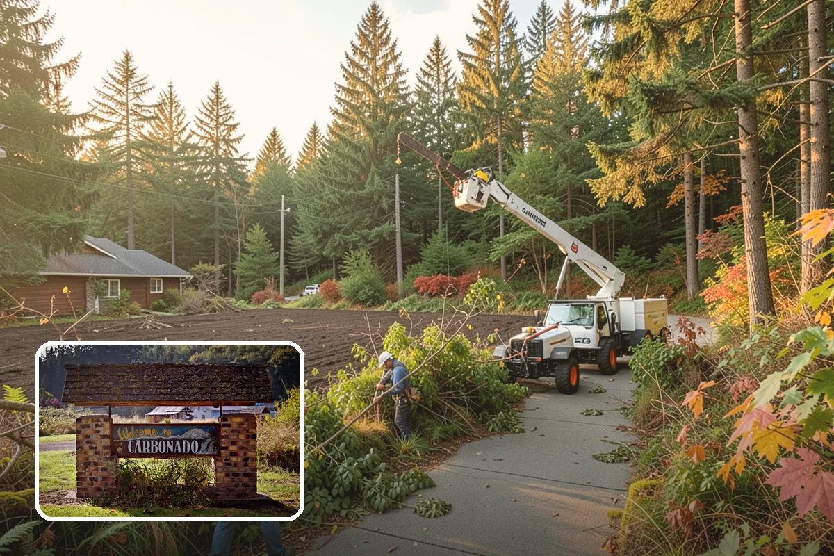 Surface root grinding in Carbonado, Pierce County, WA - Removes tripping hazards and obstructions