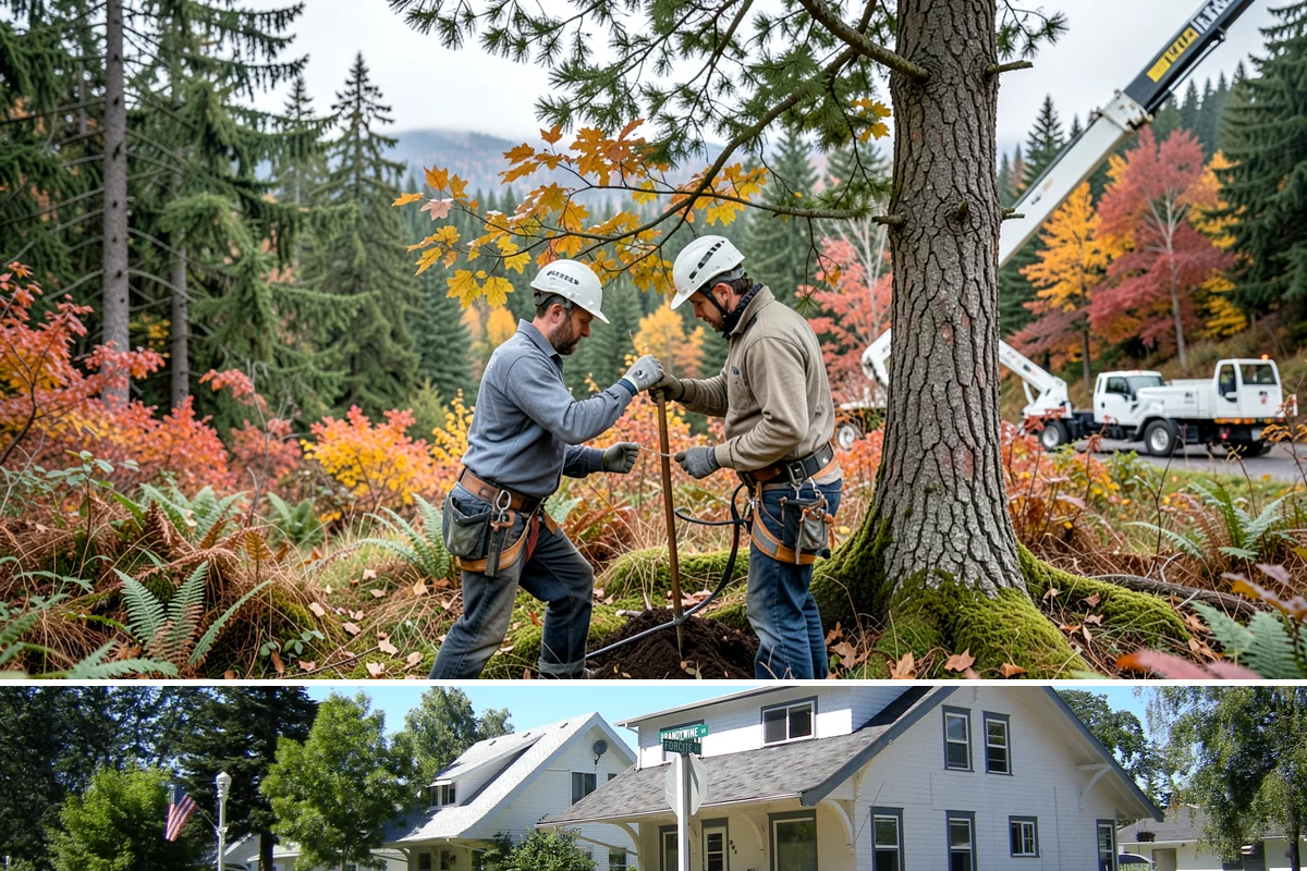 Surface root grinding in DuPont, Pierce County, WA - This work can be performed year-round in the Puget Sound climate but may require scheduling adjustments if frozen ground prevents...