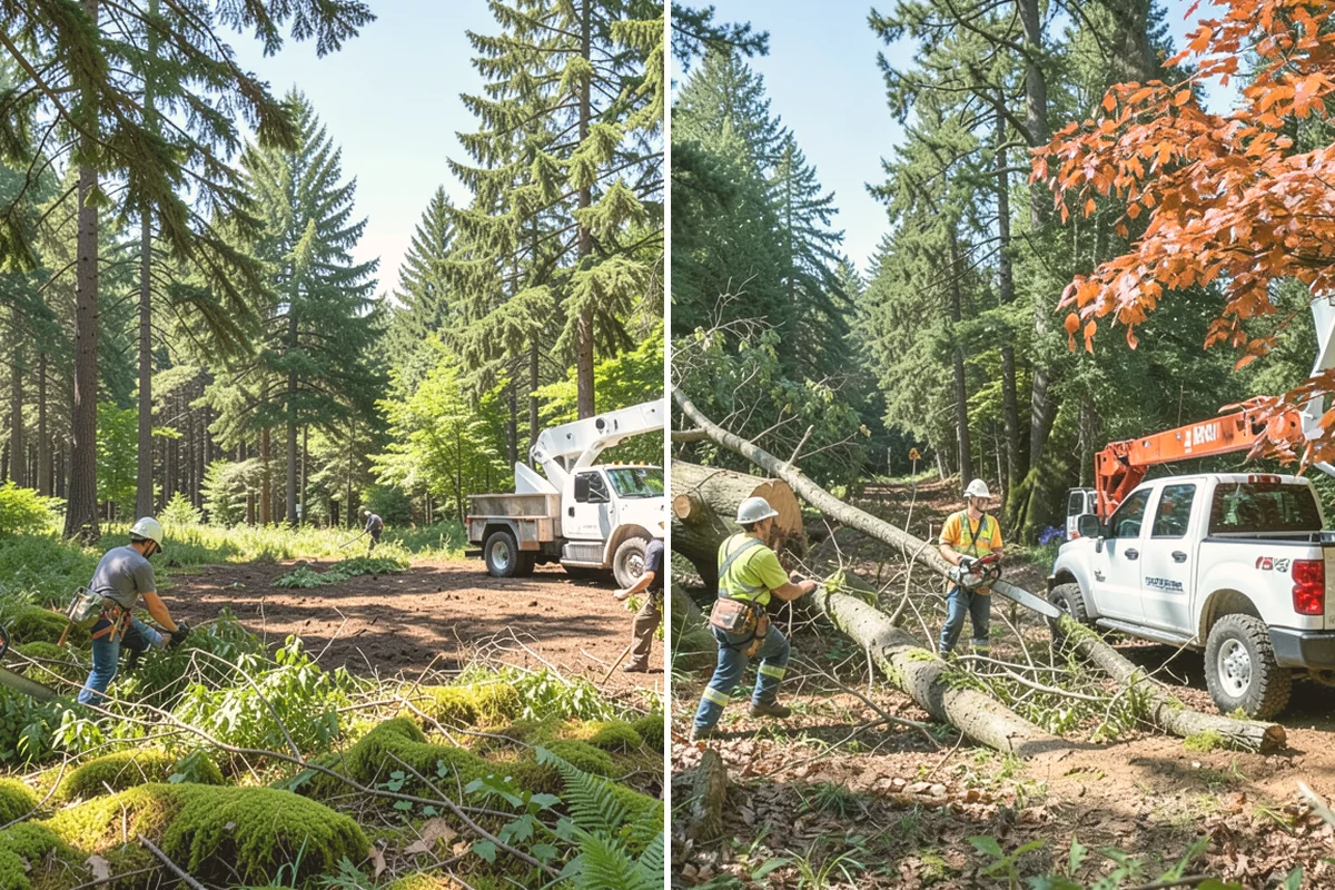 Surface root grinding in Eatonville, Pierce County, WA - Locate and mark utilities before work