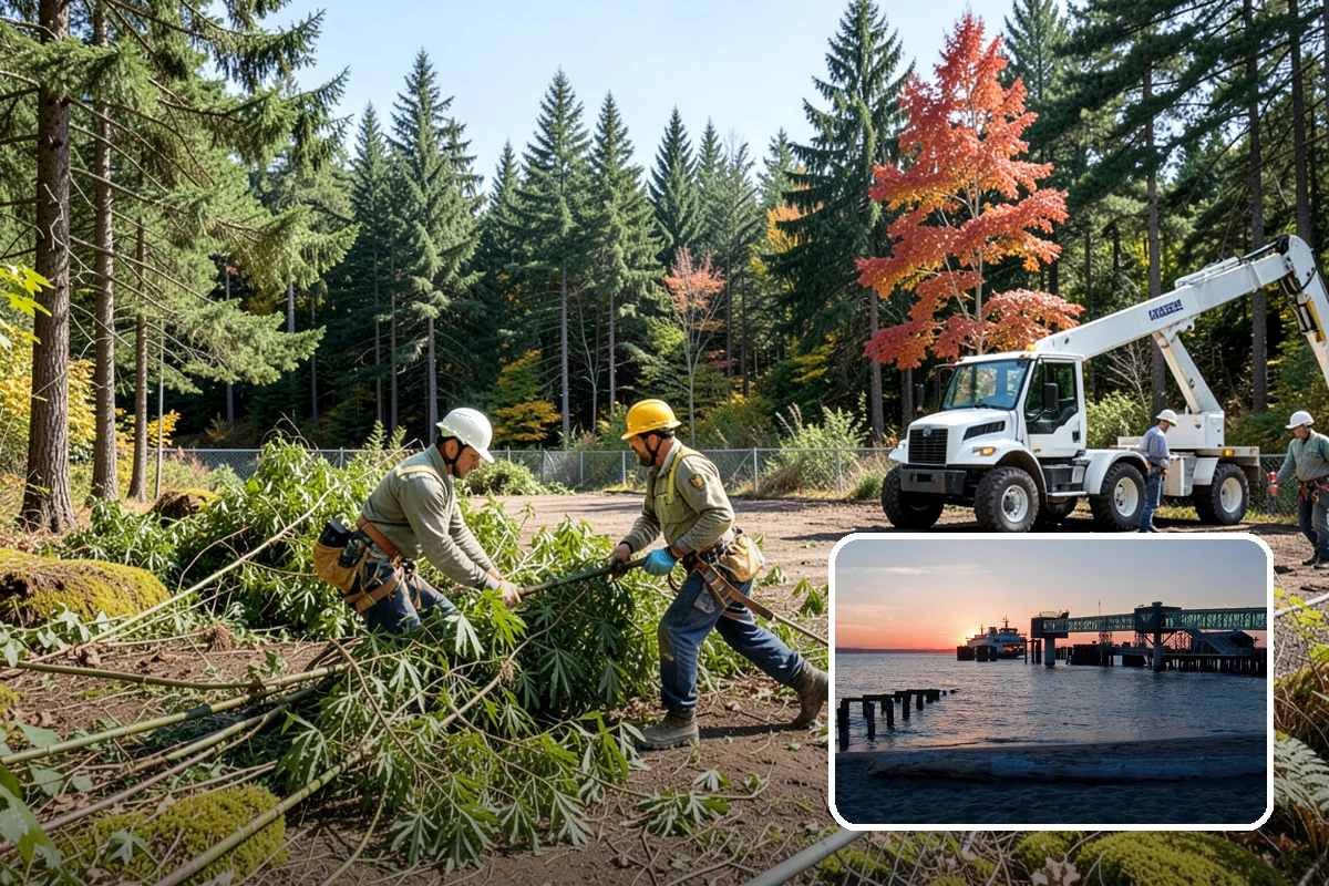 Surface root grinding in Edmonds, Snohomish County, WA - Removes tripping hazards and obstructions